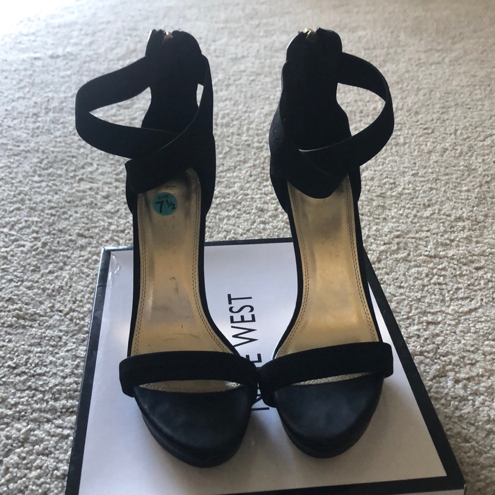 Strappy Black Heels - Picture 2 of 4